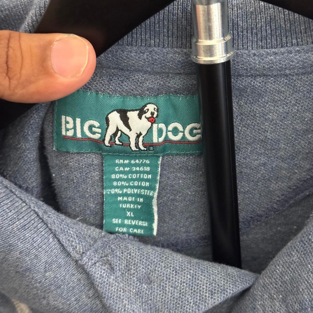 Y2K Big Dogs blue polo shirt with embroidered logo size XL - Picture 3 of 5